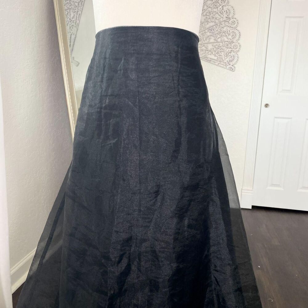 braemar Made in Canada Black 90s Organza Wide Mesh Princess Skirt 16 / XL - Picture 2 of 5